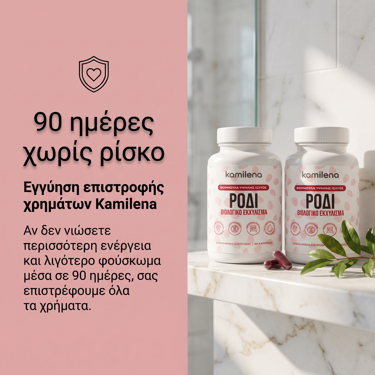 Εγγύηση επιστροφής χρημάτων 90 ημερών